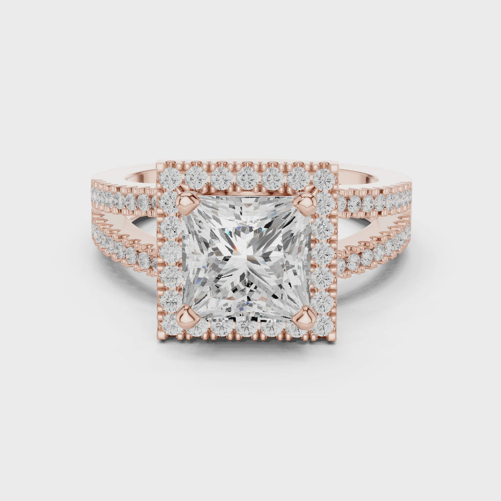 2.50 Carat Princess Cut Lab-Grown Diamond Engagement Ring