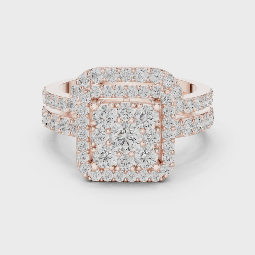 1.85 Carat Round Cut Lab-Grown Diamond Engagement Ring