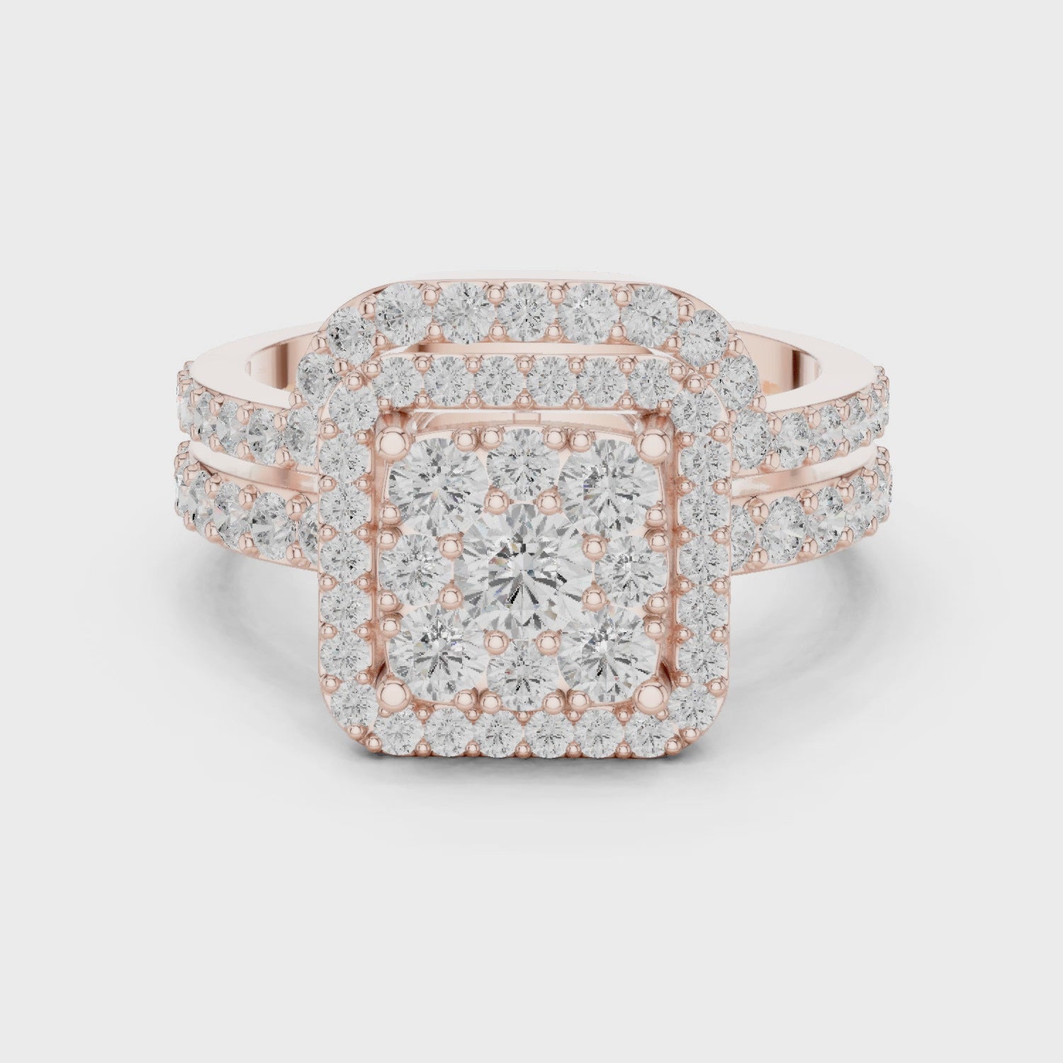 1.85 Carat Round Cut Lab-Grown Diamond Engagement Ring