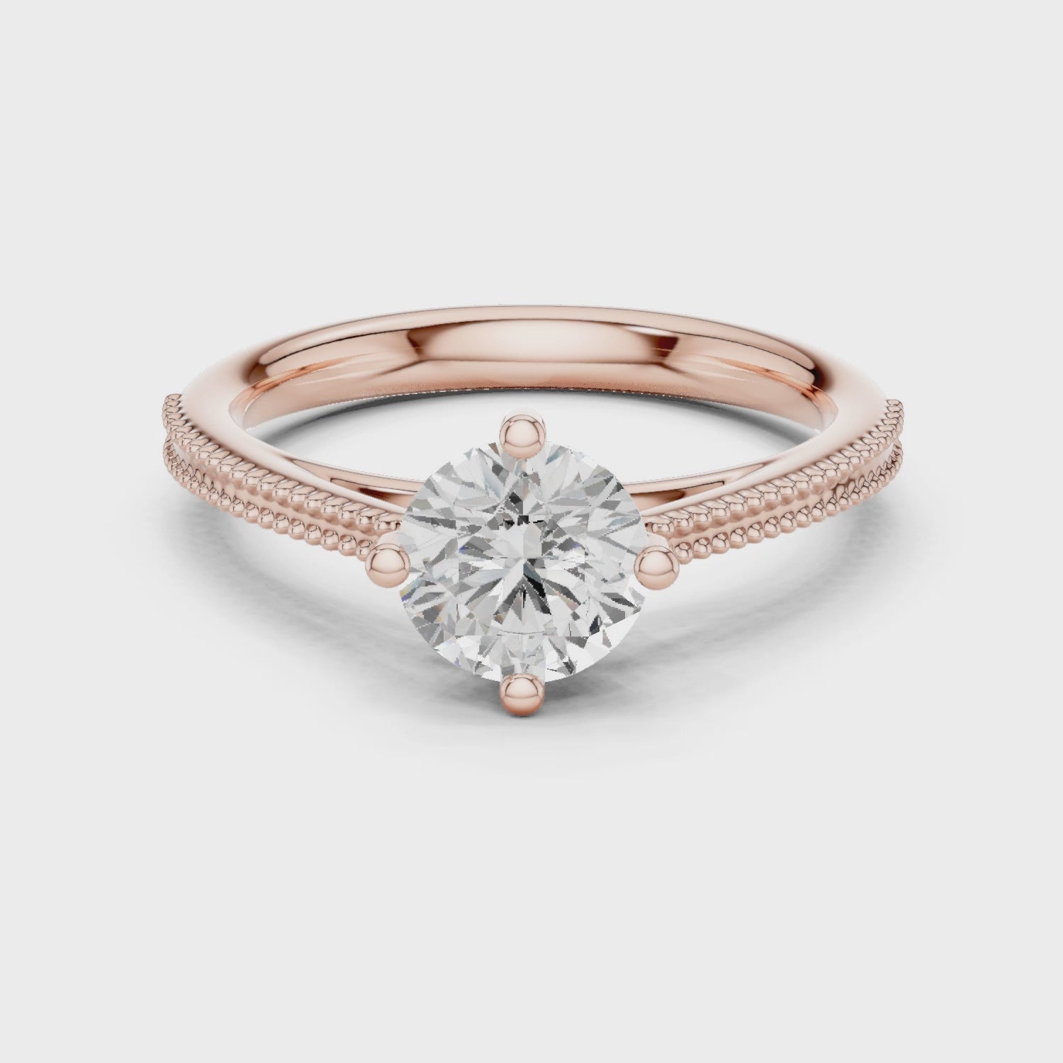 0.75 Carat Round Cut Lab-Grown Diamond Solitaire Ring in 14K / 18K Gold , VVS1 Clarity – SGL Certified
