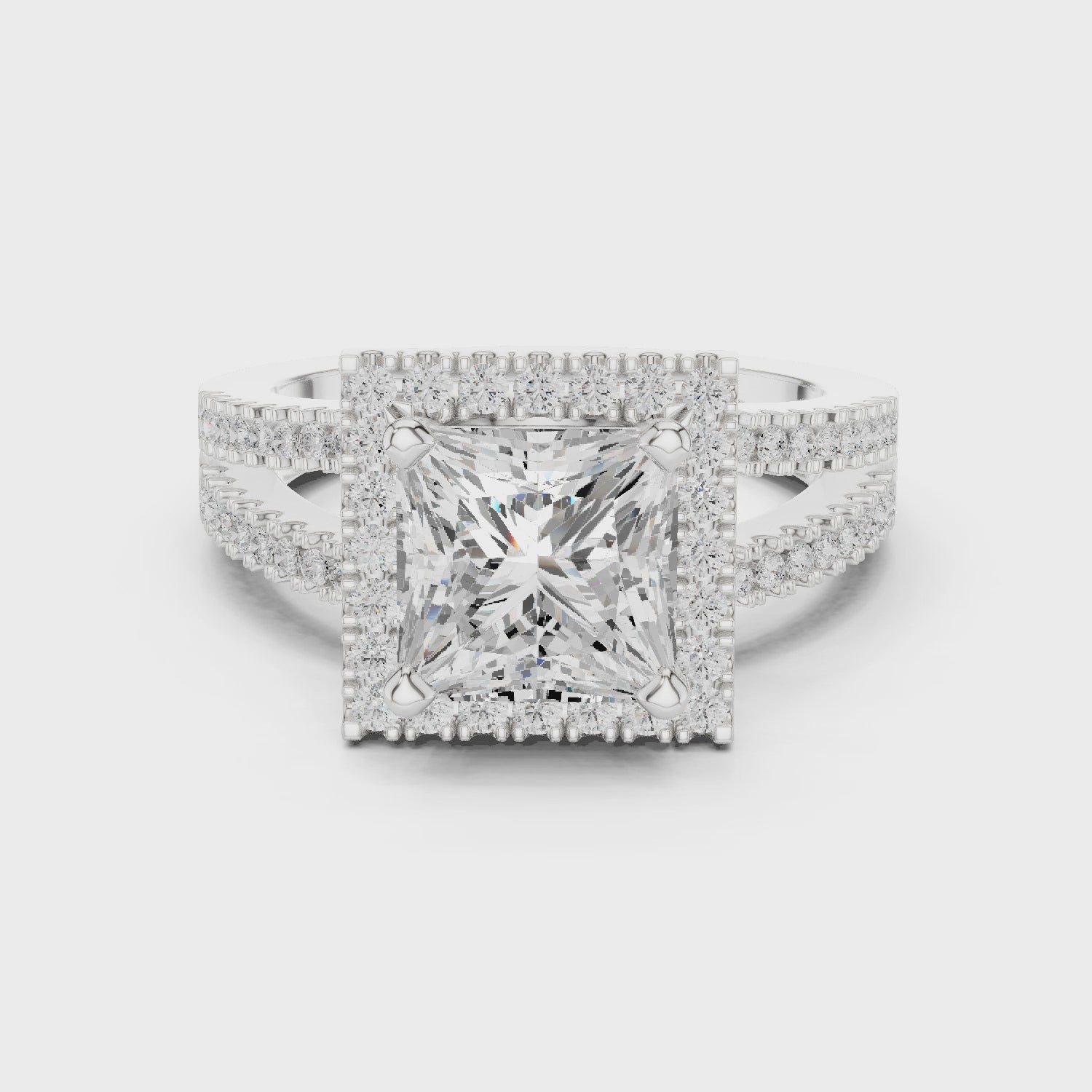 2.50 Carat Princess Cut Lab-Grown Diamond Engagement Ring