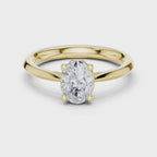 1 Carat Oval Cut Lab-Grown Diamond Engagement Ring in 14K White Gold ,VVS1 Clarity – SGL Certified