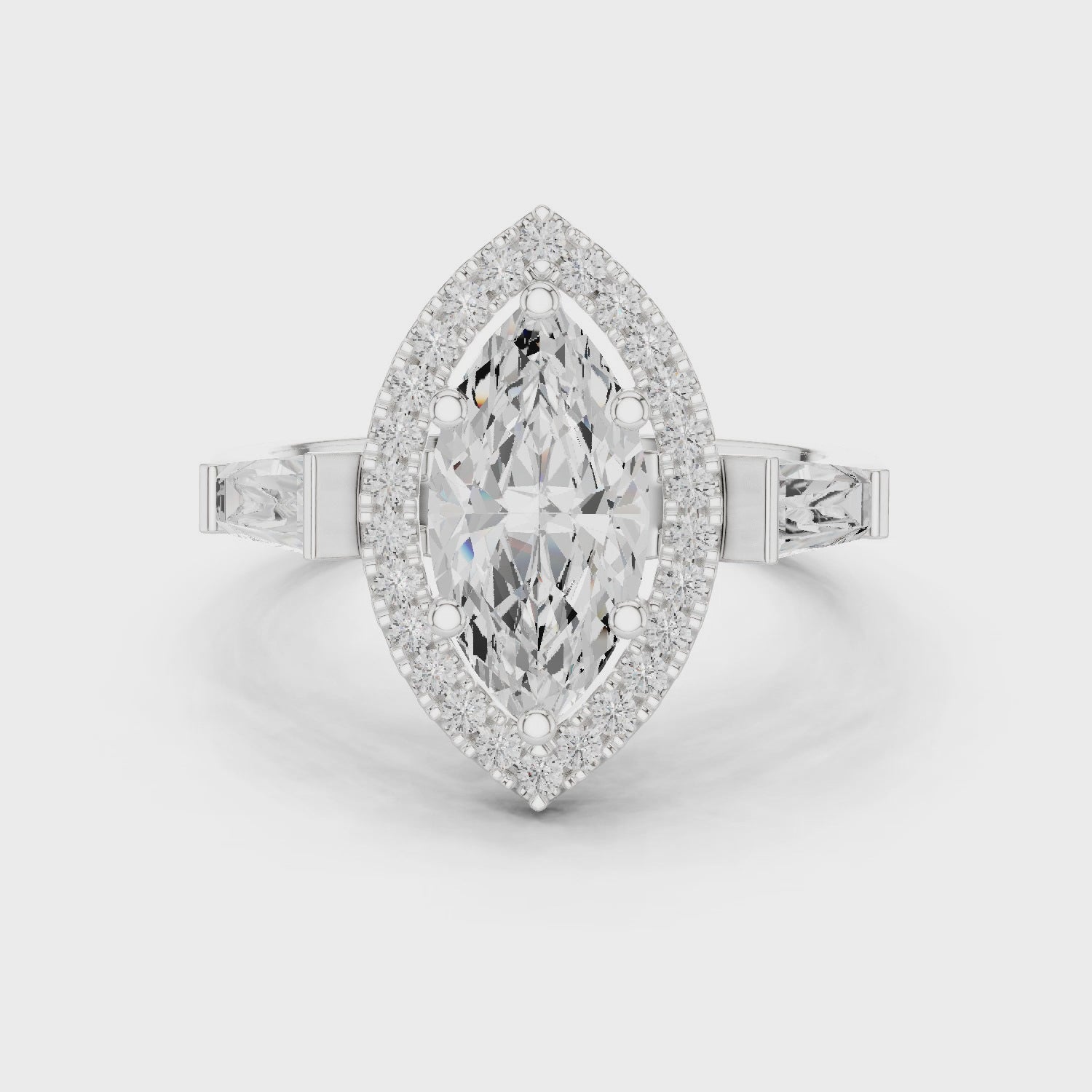 2.90 Carat Marquise Cut Lab-Grown Diamond Solitaire Ring in 14K / 18K Gold r, VVS1 Clarity – SGL Certified
