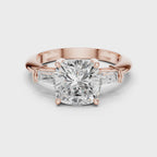 3.35 Carat Cushion Cut Lab-Grown Diamond Solitaire Ring in 14K / 18K Gold , VVS1 Clarity – SGL Certified